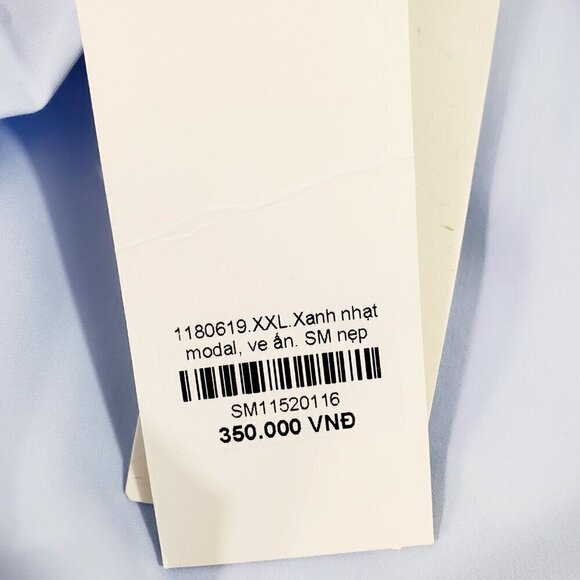 Routine Men’s Slim Fit Blue Button Front Long Sleeve Shirt – Size 2XL NWT - Picture 10 of 14